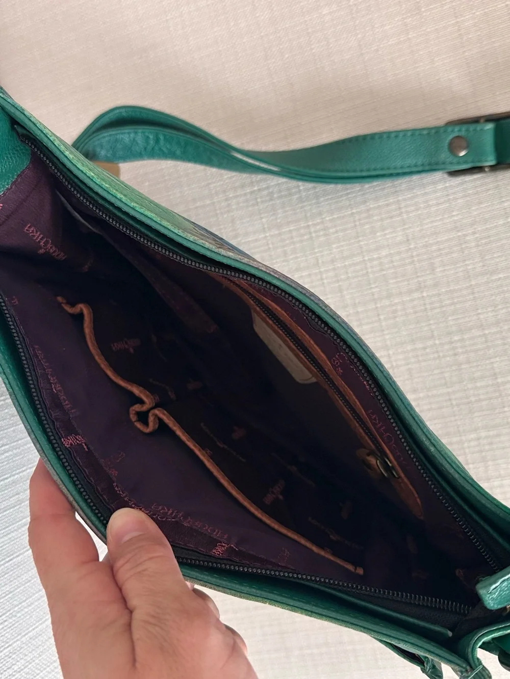 Anuschka Bags | Hand-Painted Koi Crossbody Bag